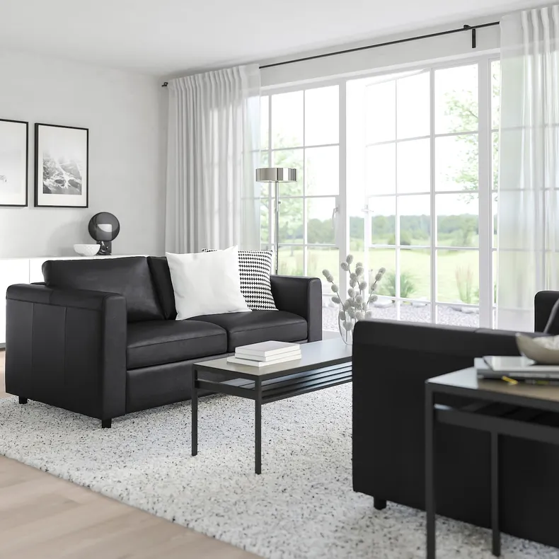 IKEA VIMLE ВІМЛЕ, 2-місний диван, Гранн/Бомстад чорний 593.062.92 фото №2