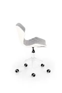 Крісло комп'ютерне офісне обертове HALMAR MATRIX 3 сірий / білий, тканина фото thumb №3