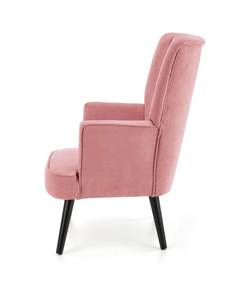М'яке крісло оксамитове HALMAR DELGADO BLUVEL 52, рожевий фото №5