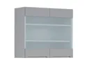 BRW Двухдверный верхний кухонный шкаф Iris 80 см с дисплеем ferro FB_G_80/72_LV/PV-SZG/FER фото thumb №2