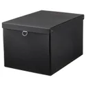 IKEA NIMM НИММ, коробка с крышкой, черный, 35x50x30 см 005.200.53 фото thumb №1