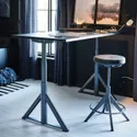 IKEA IDÅSEN ІДОСЕН, стіл регульований, чорний/темно-сірий, 120x70 см 192.809.39 фото thumb №3