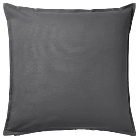 IKEA GURLI ГУРЛИ, чехол на подушку, тёмно-серый, 50x50 см 004.746.97 фото