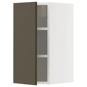 IKEA METOD МЕТОД, навесной шкаф с полками, белый/гавсторпский коричневый/бежевый, 30x60 см 795.586.65 фото