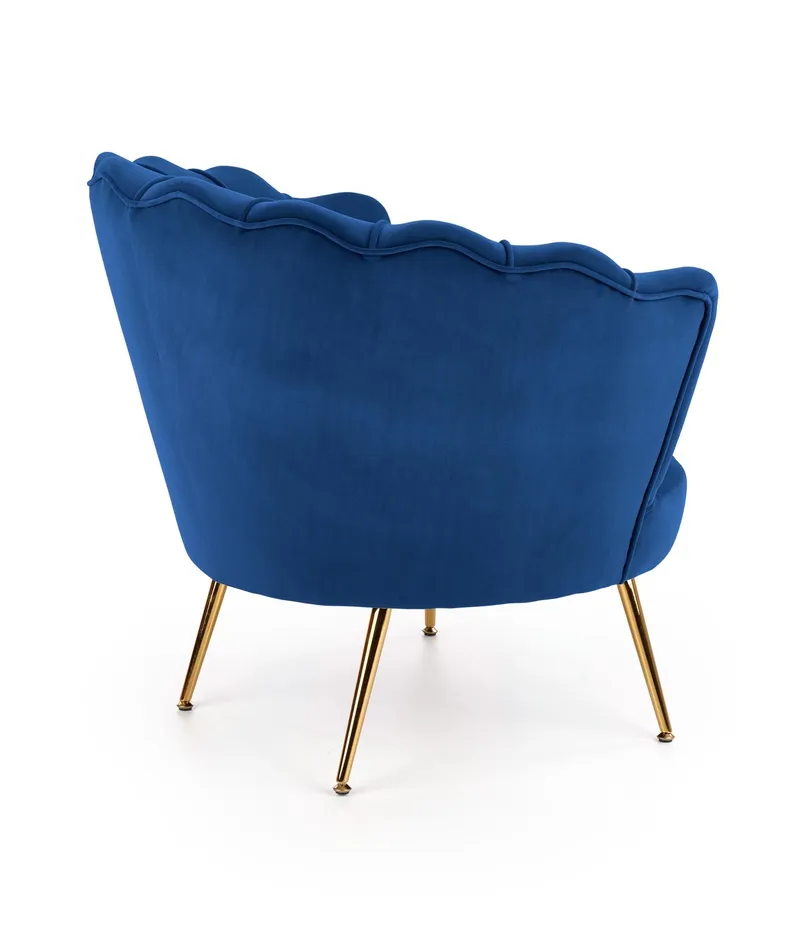 М'яке крісло HALMAR AMORINITO темно-синій/золотий фото №4