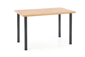 Кухонний стіл HALMAR MODEX 2 120x68 см колір стільниці - дуб вотан, ніжки - чорні фото