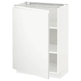 IKEA METOD МЕТОД, підлогова шафа з полицями, білий / Voxtorp матовий білий, 60x37 см 094.559.20 фото