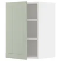 IKEA METOD МЕТОД, навесной шкаф с полками, белый / светло-зеленый, 40x60 см 794.867.01 фото thumb №1