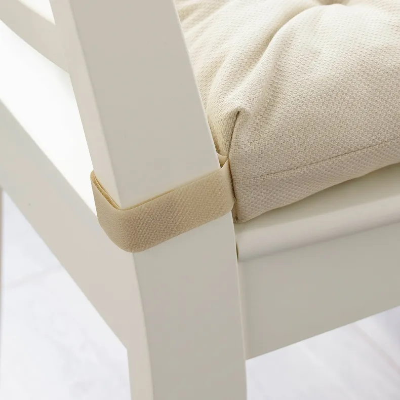 IKEA MALINDA МАЛІНДА, подушка на стілець, світло-бежевий, 40/35x38x7 см 102.092.02 фото №3