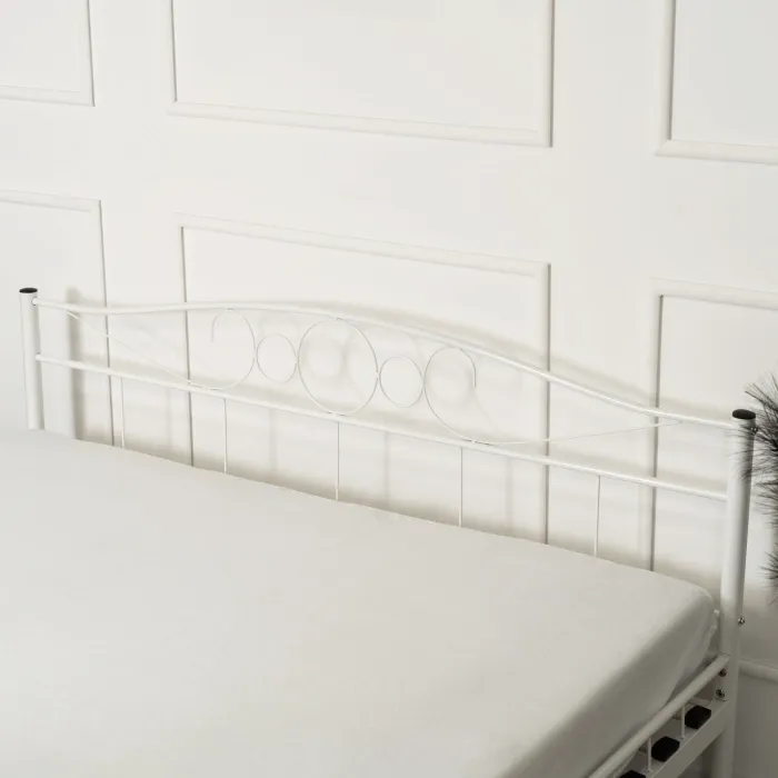 Ліжко металеве MEBEL ELITE GRIFFIN, 160x200 см, Білий фото №5