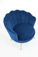Мягкое кресло HALMAR AMORINITO темно-синий/золотой фото thumb №8