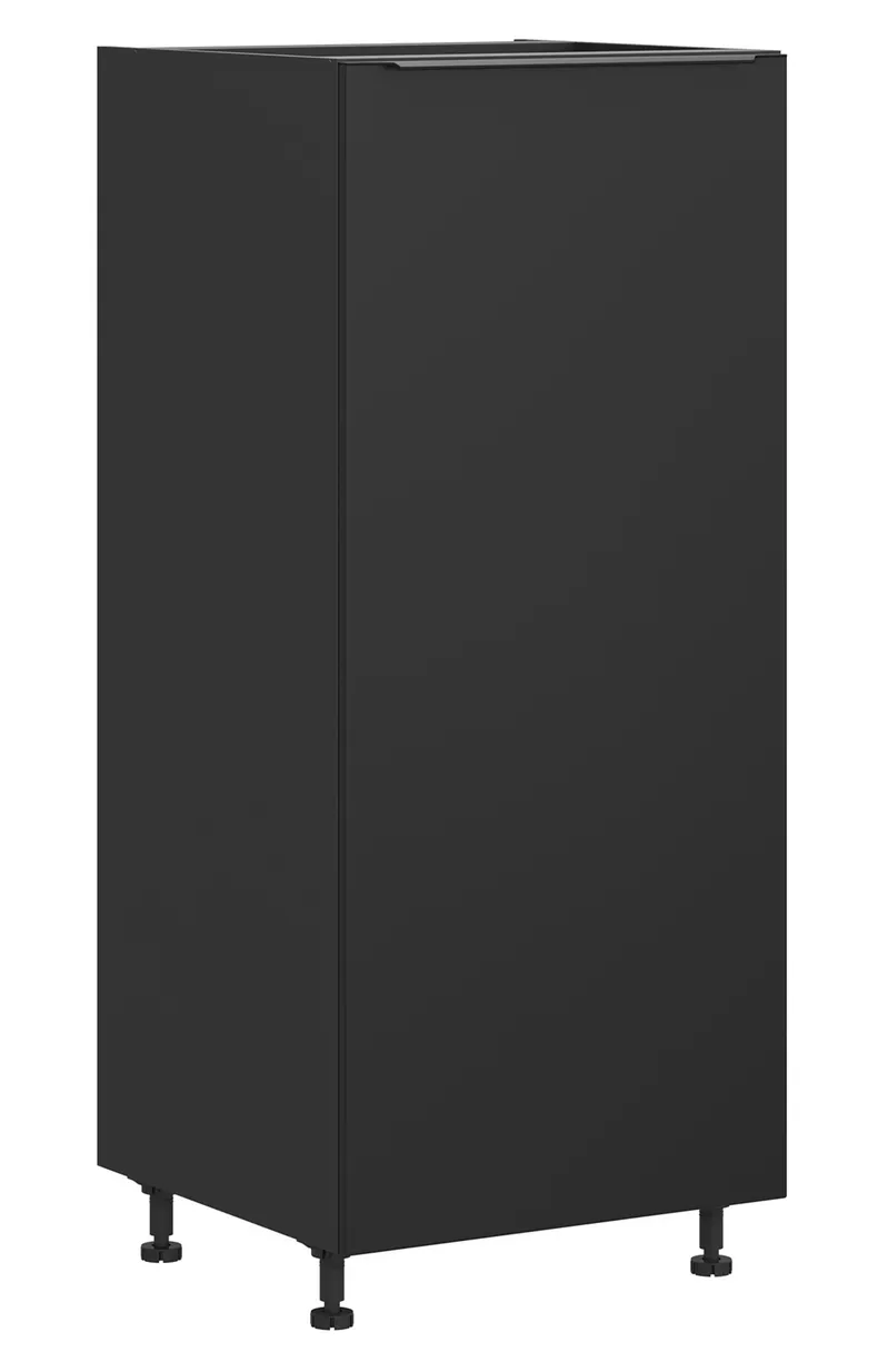 BRW Кухонный шкаф для встроенного холодильника Sole L6 60 см правый матовый черный, черный/черный матовый FM_DL_60/143_P-CA/CAM фото №2