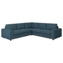 IKEA VIMLE ВИМЛЕ, 4-местный угловой диван, с широкими подлокотниками/охлажденный темно-синий 394.366.52 фото thumb №1