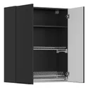 BRW Кухонный верхний шкаф Sole L6 80 см двухдверный черный матовый, черный/черный матовый FM_GC_80/95_L/P-CA/CAM фото thumb №3