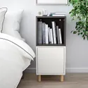 IKEA EKET ЕКЕТ, комбінація шаф із ніжками, білий темно-сірий / деревина, 35x35x80 см 193.860.78 фото thumb №2
