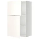 IKEA METOD МЕТОД, навесной шкаф с полками / 2дверцы, белый / белый, 60x100 см 494.594.31 фото thumb №1