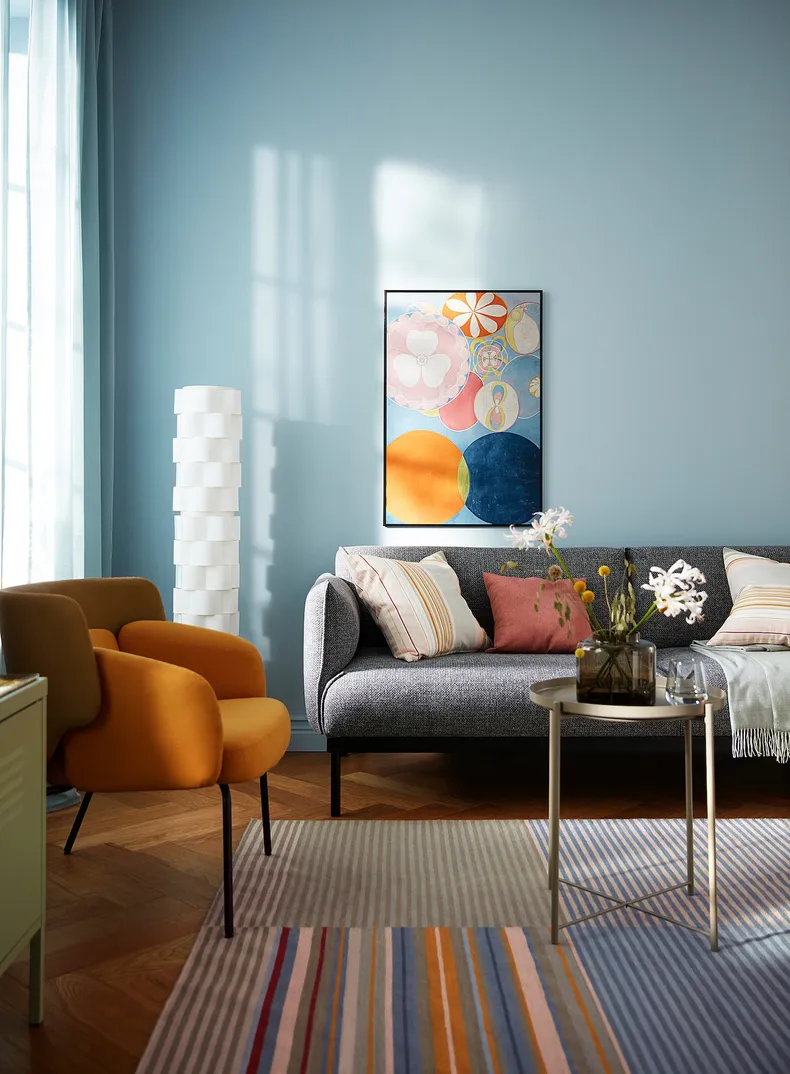 IKEA BUDDINGE БУДДИНГЕ, ковер, безворсовый, Многоцветный / полосатый узор ручной работы, 170x240 см 105.141.79 фото №4