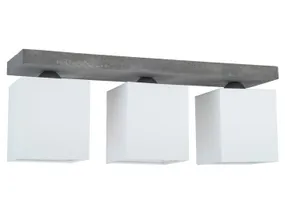 BRW Чудовий 3-точковий бетонний стельовий світильник біло-сірого кольору 073921 фото