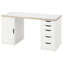 IKEA LAGKAPTEN ЛАГКАПТЕН / ALEX АЛЕКС, письмовий стіл, білий / антрацит, 140x60 см 795.216.53 фото thumb №1