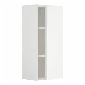 IKEA METOD МЕТОД, навесной шкаф с полками, белый / Стенсунд белый, 30x80 см 694.669.68 фото