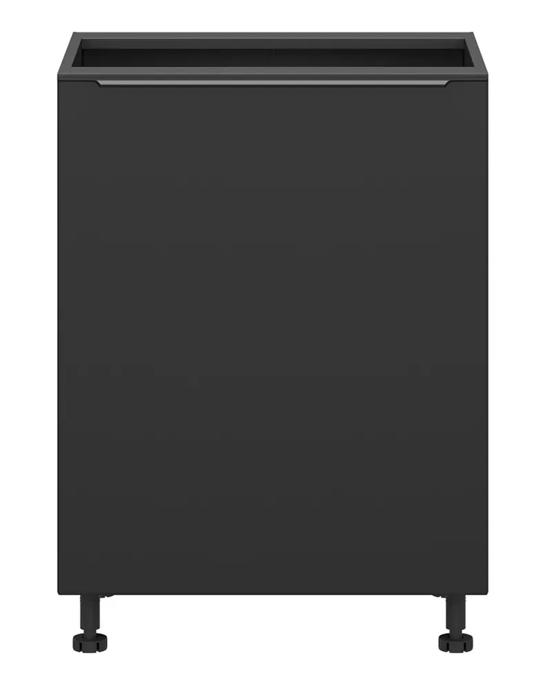 BRW Sole L6 базовый кухонный шкаф 60 см левый черный ма, черный/черный матовый FM_D_60/82_L-CA/CAM фото №1