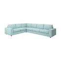 IKEA VIMLE ВИМЛЕ, 5-местный угловой диван, с широкими подлокотниками / Саксемара светло-голубой 794.018.15 фото thumb №1