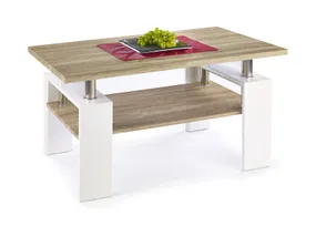 Журнальний стіл HALMAR DIANA H 110x60 см дуб сонома / ніжки білі фото