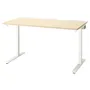 IKEA MITTZON МИТТЗОН, письменный стол, окл береза / белый, 140x80 см 495.281.18 фото