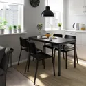 IKEA VANGSTA ВАНГСТА / TEODORES ТЕОДОРЕС, стол и 4 стула, черный темно-коричневый / черный, 120 / 180 см 294.942.99 фото thumb №2