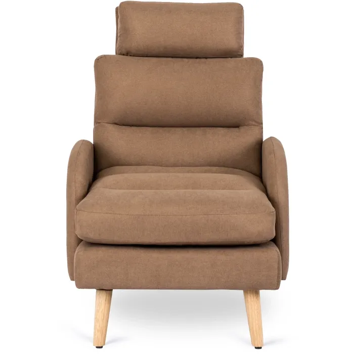 Крісло м'яке з підставкою для ніг MEBEL ELITE HENRY, тканина: коричневий фото №7
