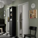 IKEA BILLY БІЛЛІ / OXBERG ОКСБЕРГ, стелаж панель / скляні дверцята, чорний під дуб, 40x30x202 см 394.833.37 фото thumb №3