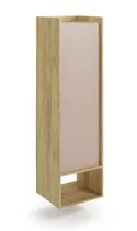 Книжный шкаф HALMAR MOBIUS 1D 50x41 см, корпус : натуральный гикори, фасады - античный розовый фото thumb №1