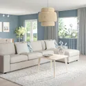 IKEA VIMLE ВИМЛЕ, 4-местный диван с козеткой, с широкими подлокотниками / бежевый с пунцовым оттенком 994.017.63 фото thumb №2