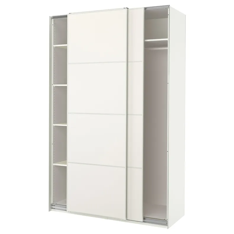 IKEA PAX ПАКС / MEHAMN МЕХАМН, гардероб, белый / 2стр белый, 150x66x236 см 894.297.86 фото №1