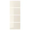 IKEA HOKKSUND ХОККСУНД, 4 панелі для рами розсувних дверцят, глянцевий світло-бежевий, 75x201 см 603.738.03 фото thumb №1