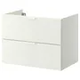 IKEA GODMORGON ГОДМОРГОН, шафа під раковину із 2 шухлядами, білий, 80x47x58 см 002.811.04 фото