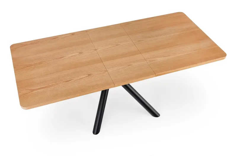 Кухонний стіл розкладний HALMAR DERRICK 160-200x90 см натуральний дуб/чорний фото №16