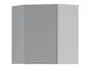 BRW Верхний кухонный шкаф Iris 60 см угловой левый ferro, гренола серый/ферро FB_GNWU_60/72_L-SZG/FER фото
