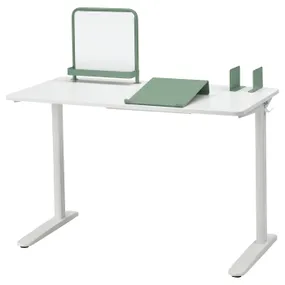 IKEA RELATERA РЕЛАТЕРА, письмовий стіл, комбінація, білий/світлий сіро-зелений, 117x60 см 995.557.79 фото