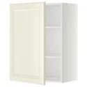 IKEA METOD МЕТОД, шафа навісна із полицями, білий / БУДБІН кремово-білий, 60x80 см 594.678.07 фото thumb №1