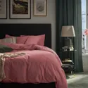 IKEA ÄNGSLILJA ЭНГСЛИЛЬЯ, пододеяльник и наволочка, тёмно-розовый, 150x200 / 50x60 см 305.376.36 фото thumb №6