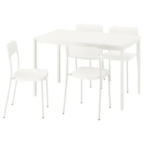 IKEA VIHALS / VIHALS, стол и 4 стула, белый/белый, 84/120x74 см 395.899.56 фото