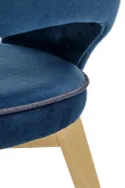 Кухонний стілець HALMAR Marino дуб медовий, темно-синій MONOLITH 77 (1шт=1шт) фото thumb №7