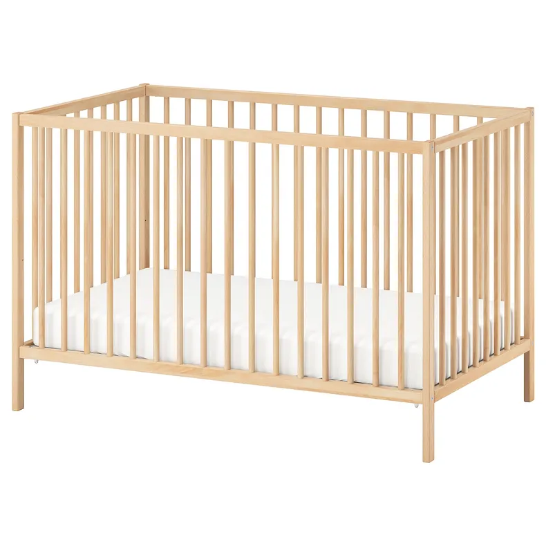 IKEA SNIGLAR СНІГЛАР, ліжко для немовлят, бук, 60x120 см 302.485.37 фото №1