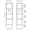 IKEA RUDSTA РУДСТА, шафа зі скляними дверцятами, антрацит, 42x37x155 см 604.348.25 фото thumb №6