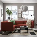 IKEA LILLEHEM ЛИЛЛЕХЕМ, 4-местный модульный угловой диван, Окрашенное в коричнево-красный цвет дерево 595.361.46 фото thumb №2