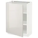IKEA METOD МЕТОД, підлогова шафа з полицями, білий / Ringhult світло-сірий, 60x37 см 994.653.78 фото thumb №1