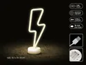 BRW Настольная лампа LED Lightning неоновая белая 093825 фото thumb №4