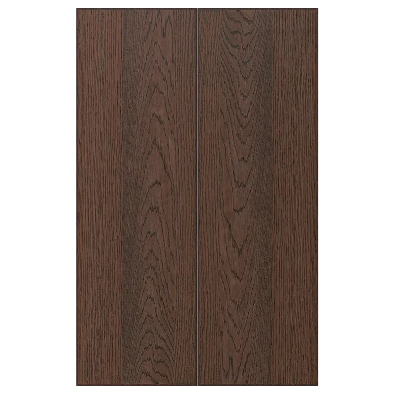 IKEA SINARP СІНАРП, 2 дверцят для кутової підлог шафи, коричневий, 25x80 см 804.041.63 фото №1