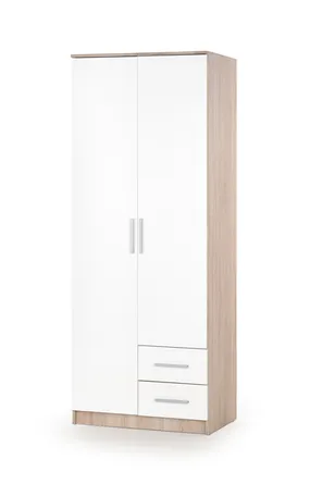 Шкаф для одежды HALMAR LIMA S-2 80x52 см дуб сонома/белый фото